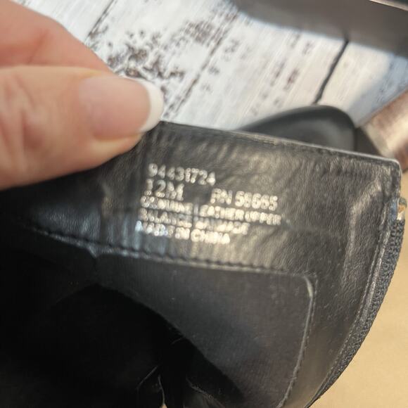 Aerosoles Black Leather Ankle Boots Booties size 9 Criss Cross Dressy Casual - Picture 11 of 13